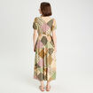 Robe longue &eacute;vas&eacute;e beige femme