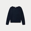Pull manches longues bleu marine femme