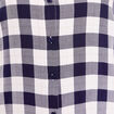 Chemise &agrave; carreaux fils m&eacute;tallis&eacute;s bleu femme