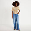 T-shirt manches courtes aspect dentelle sable femme