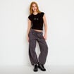 Jegging taille basse gris fonc&eacute; femme