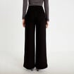 Pantalon bootcut en tweed noir femme