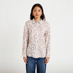 Chemise droite manches longues blanc femme