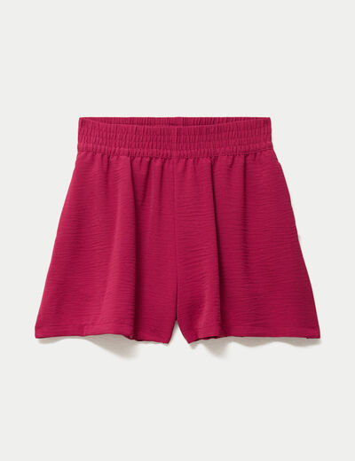 Short fluide regular rouge femme