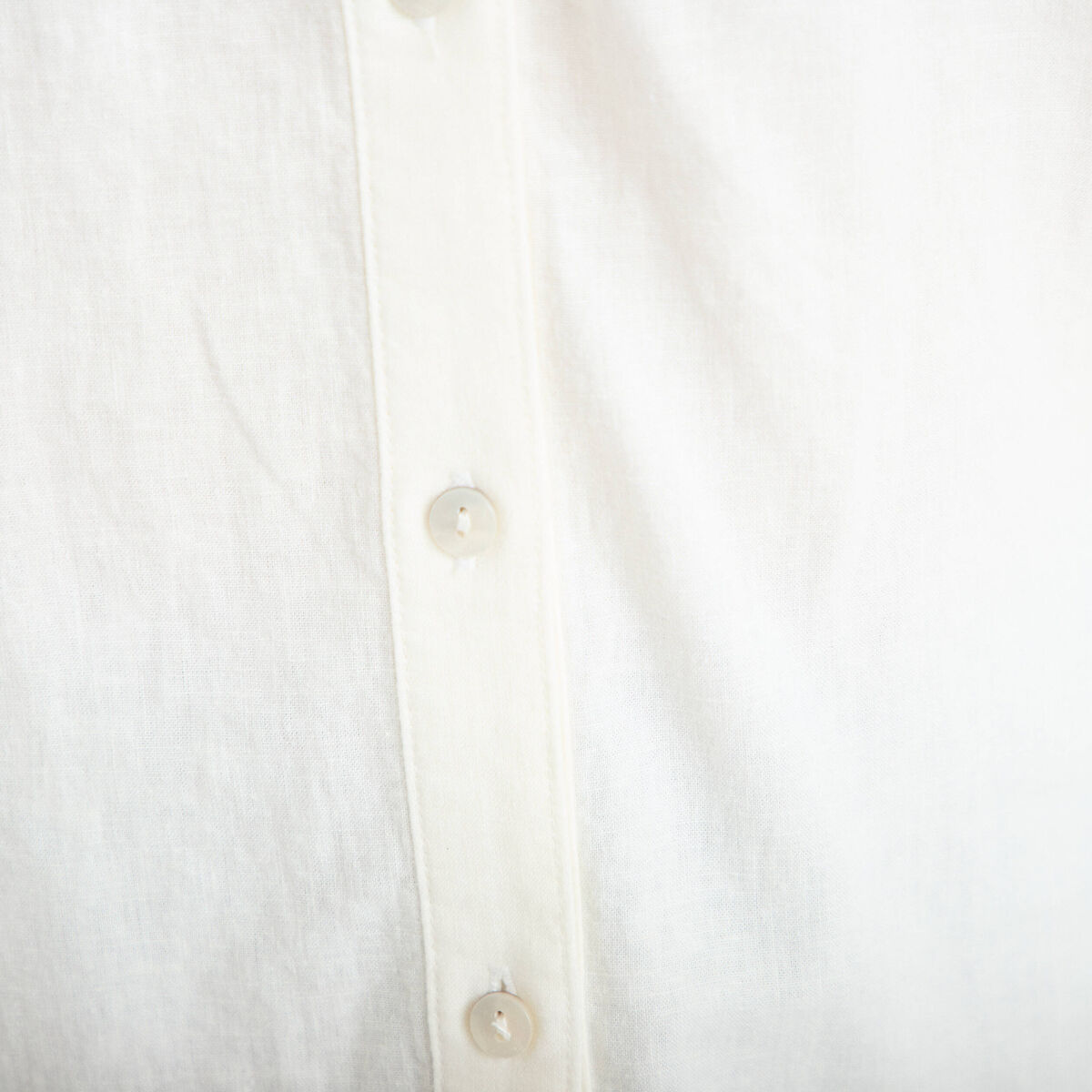 Blouse col V manches 3/4 ecru femme