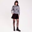 Pull manches longues gris fonc&eacute; femme
