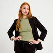 Blazer ajust&eacute; manches longues noir femme