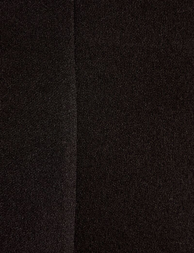 Top cintr&eacute; col carr&eacute; sans manches noir femme