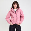 Veste courte bas resserr&eacute; &agrave; capuche rose clair femme