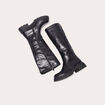 Bottes chelsea crant&eacute;es noir femme