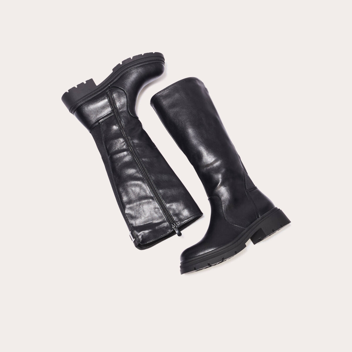 Bottes chelsea crant&eacute;es noir femme