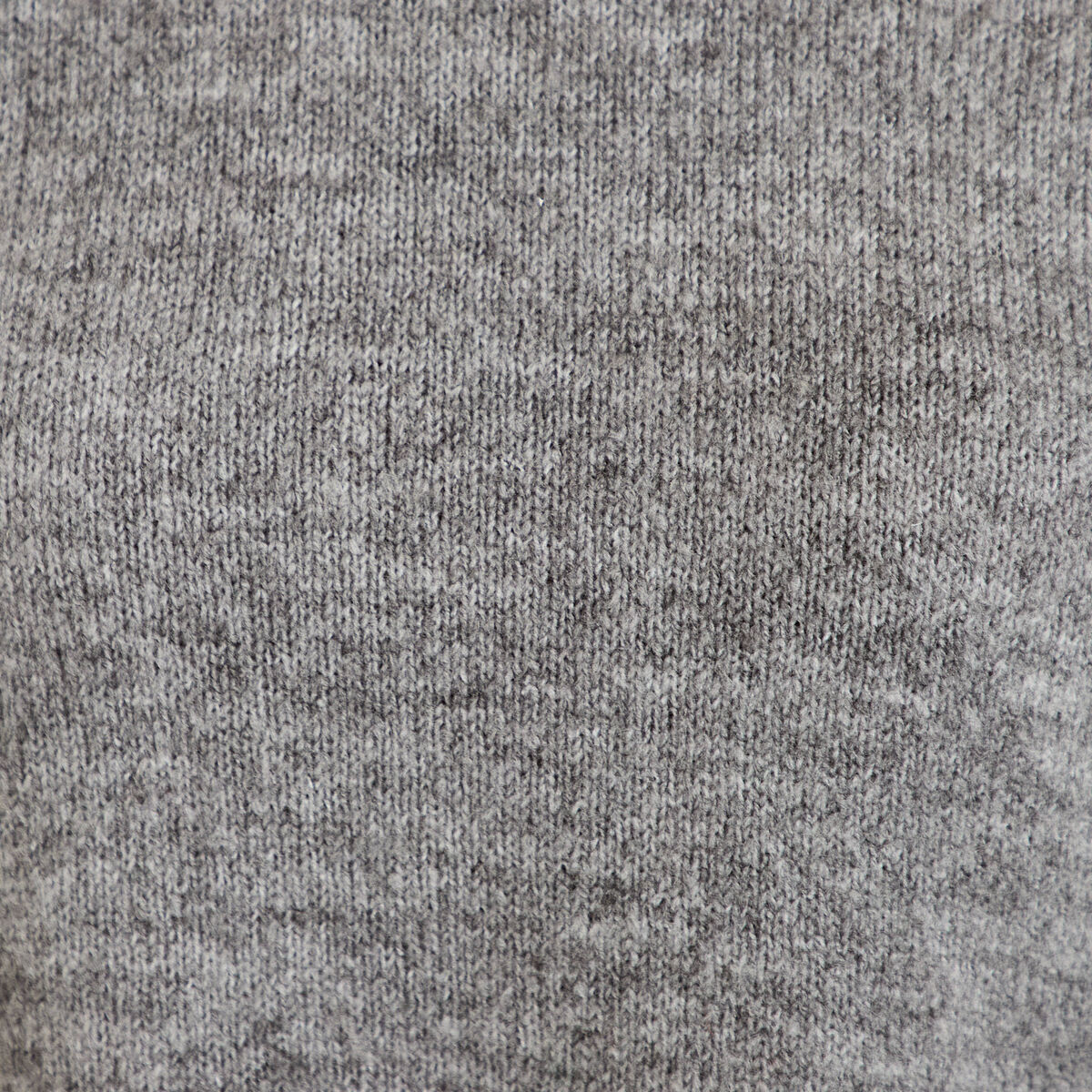 Pull col rond manches courtes gris clair femme