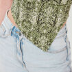 T-shirt asym&eacute;trique vert kaki femme