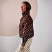 Veste oversize manches longues marron chocolat femme