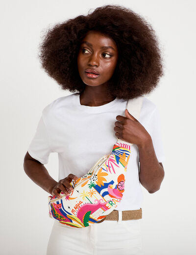 Sac banane blanc femme