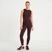 D&eacute;bardeur col rond marron fonc&eacute; femme