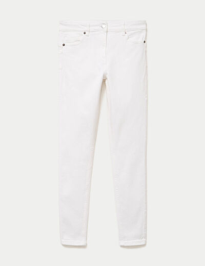Jean skinny push-up taille standard blanc femme
