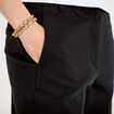 Pantalon chino coupe barrel noir femme