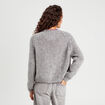 Gilet manches longues gris clair femme