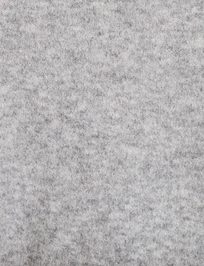 Gilet court nou&eacute; gris clair femme