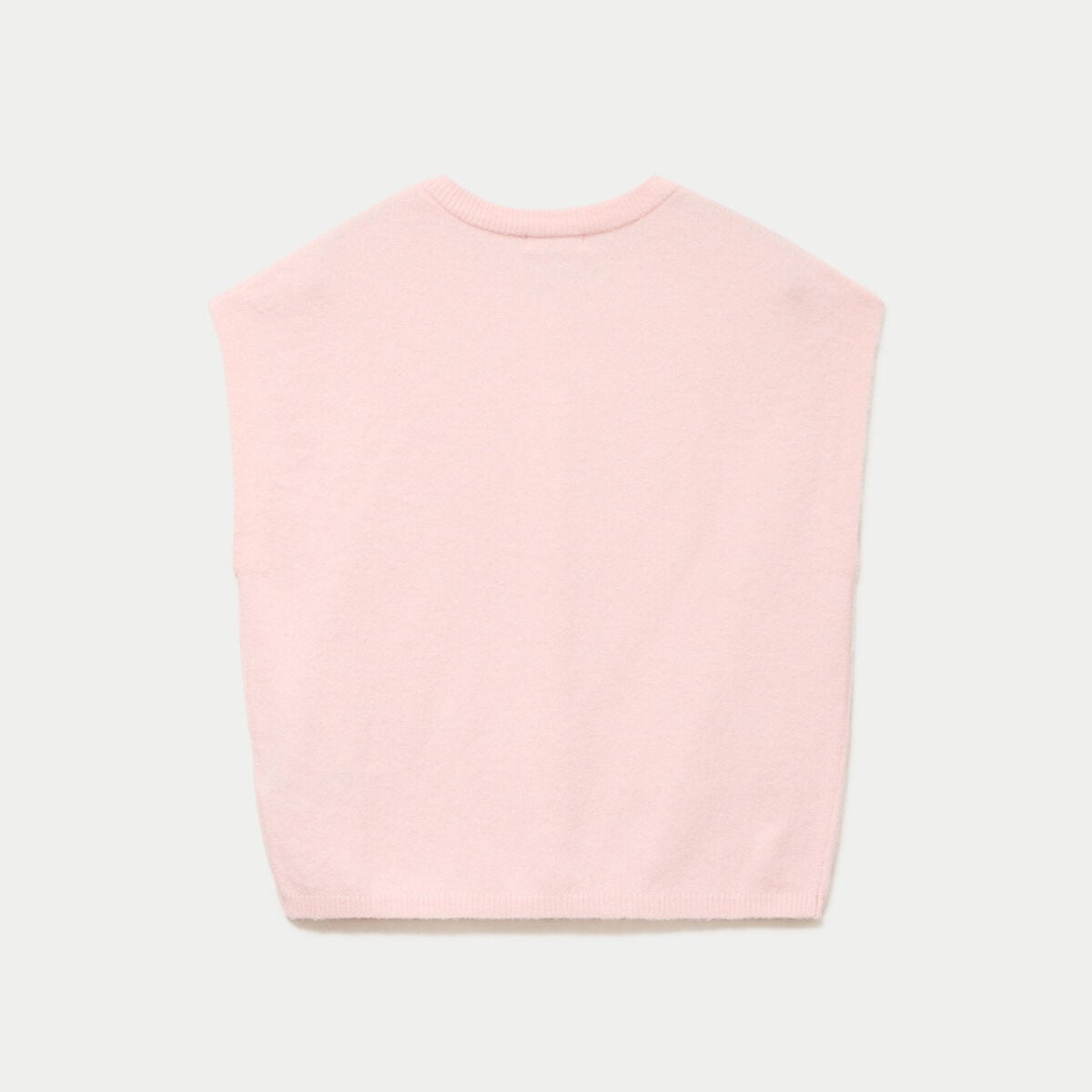 Gilet ample sans manches rose clair femme