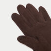 Gants avec boutons marron fonc&eacute; femme