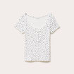 T-shirt c&ocirc;tel&eacute; blanc femme
