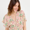 Robe longues manches courtes blanc femme