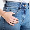 Jean wide leg cropped taille haute denim stone femme