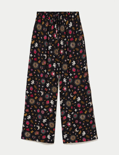 Pantalon bootcut taille standard noir femme