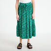 Jupe longue &eacute;vas&eacute;e vert femme