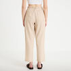 Pantalon large 7/8&egrave;me taille haute sable femme