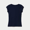 T-shirt manches courtes bleu marine femme