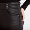 Pantalon skinny enduit denim noir enduit femme