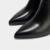 Bottes aspect daim noir femme