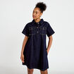 Robe droite en jean denim brut femme