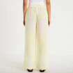 Pantalon large fluide taille standard jaune femme