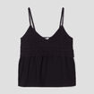D&eacute;bardeur col aspect crochet noir femme