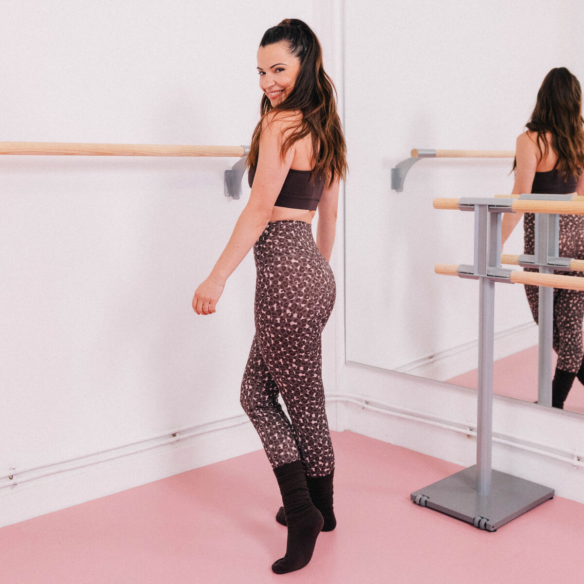 Legging taille haute activewear violet femme