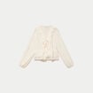 Blouse col v manches longues ecru femme