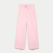 Pantalon large taille &eacute;lastiqu&eacute;e rose clair femme