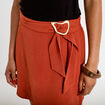 Jupe-short &eacute;vas&eacute;e courte orange fonc&eacute; femme