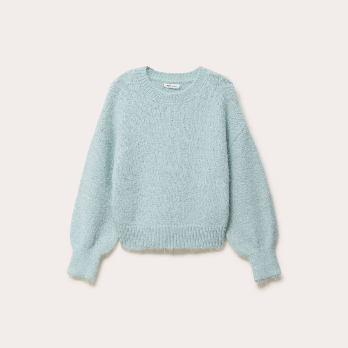 Pull manches longues vert clair femme