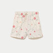 Short avec broderie blanc femme