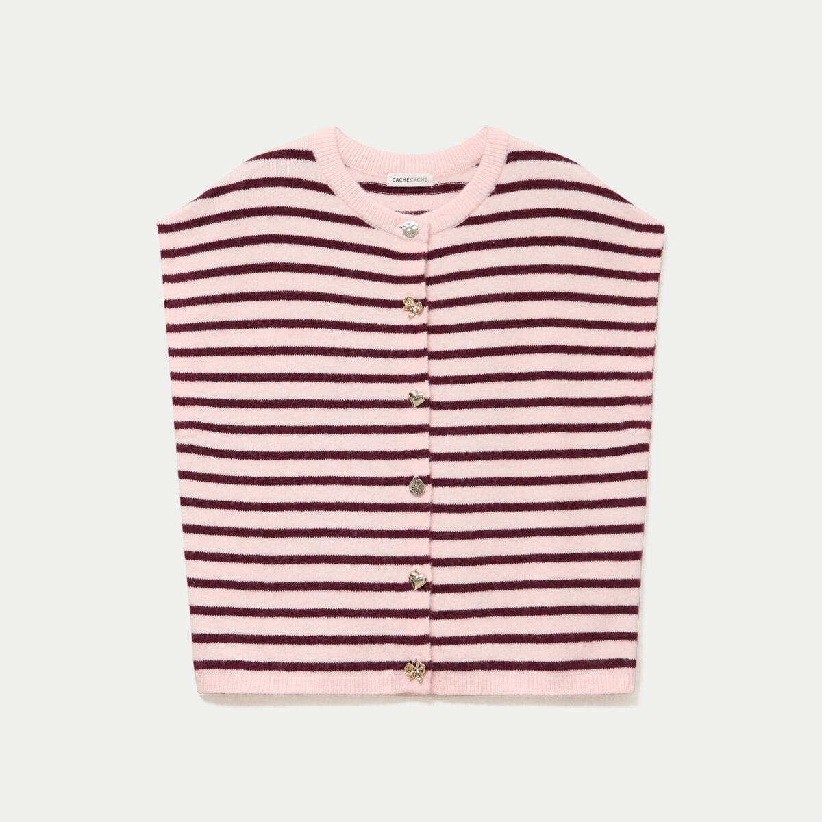 Gilet ample sans manches rose femme