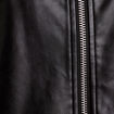Bomber oversize similicuir col chemise noir femme