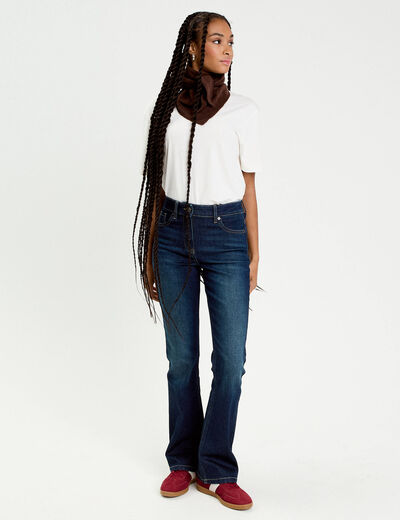 Jeans flare denim stone femme