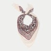 Foulard satin&eacute; soyeux ecru femme