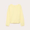 Pull manches longues jaune clair femme