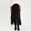 Jupon &eacute;vas&eacute; longueur 3/4 en voile noir femme